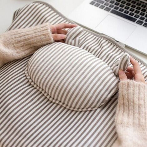 Couverture chauffante USB pour bureau – 72 x 115 cm, motif orignal kaki, tissu doux et sécurisé (1/4)