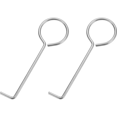 Vidange Levage Crochet INOX Acier Argent 2pcs (1/5)