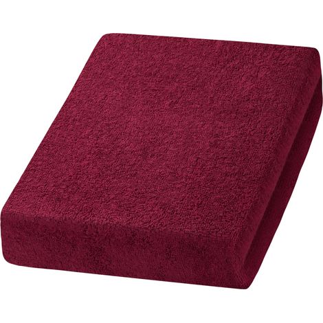 lenzuolo in spugna color bordeaux (1/2)