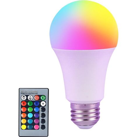 Ampoule Led E27 - RGBW - 16 Couleurs - Télécommande Incluse - 7 W Ou 10 W - 220 V