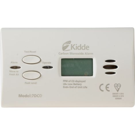 Kidde K7DCOK Carbon Monoxide Alarm with Digital Display, 10-Year Sensor and 10-Year Warranty