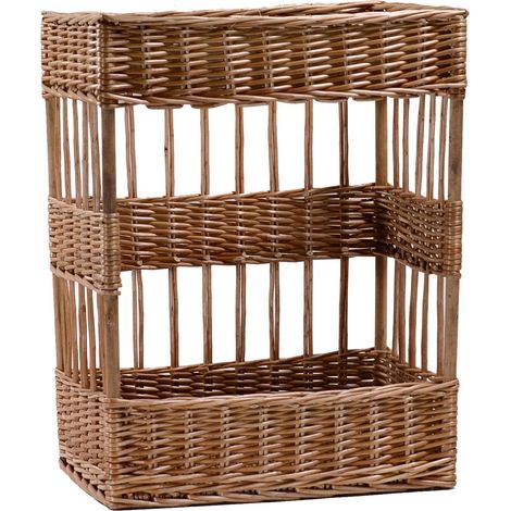 Cesta espositore in vimini rettangolare cm 38x28xh48 - base cm 36x26