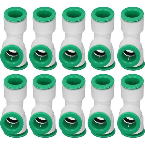 10 Pièces Connecteur en T 3 Voies, Jonction Rapide à Clipser pour Tuyau d'Arrosage 20mm, Raccord d'Irrigation (1/5)