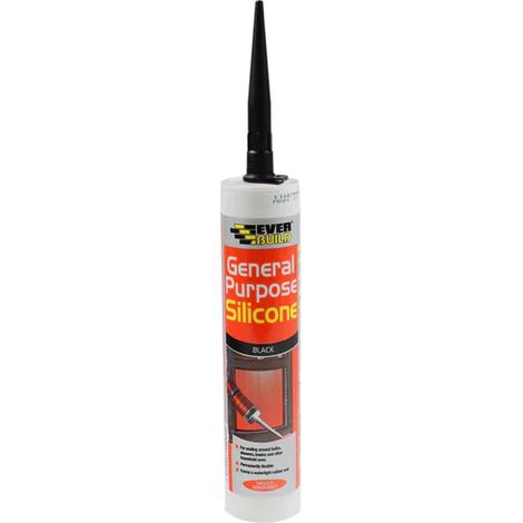 Everbuild General Purpose Silicone Black C3 Size Cartridge