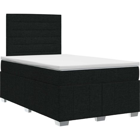 Maison Exclusive - Letto box spring con materasso Nero 120 x 190 cm Tessuto (1/5)