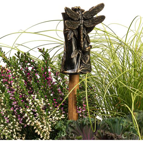 Dragonfly On Bamboo Cane or Stake Topper - L5 x W5.5 x H8 cm