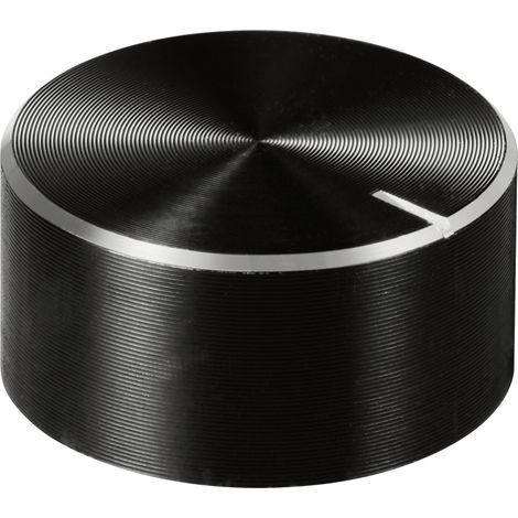 TRU COMPONENTS TC-11613832 Tête de bouton rotatif avec marquage noir (Ø x H) 20 mm x 10 mm aluminium (1/4)