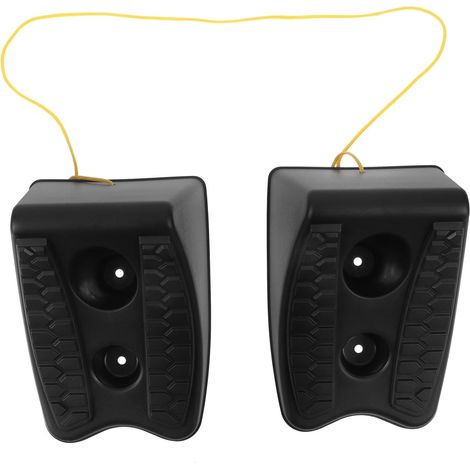 Cale de Roue de Remorque 2 Pièces ABS Noir pour Sécurité (1/5)