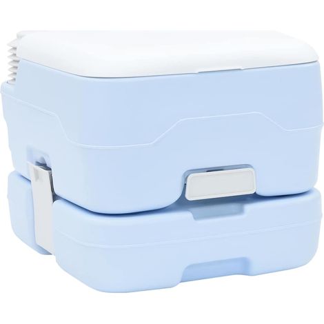 Camping-Toilette Helles Blau und Weiß 41,5 x 36,5 x 30 cm