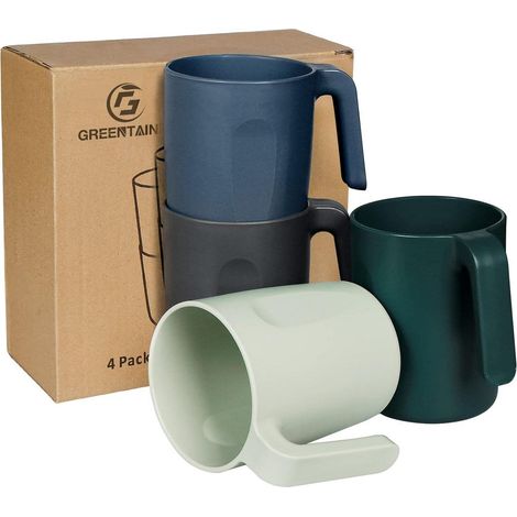 4er Greentainer Tassen 450 ml Kinder Erwachsene Becher ohne Melamin (1/5)
