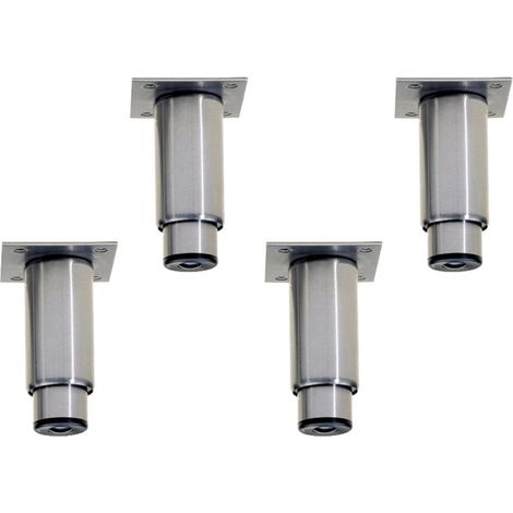 Kit 4 pieds réglables en inox pour armoires - Diamond