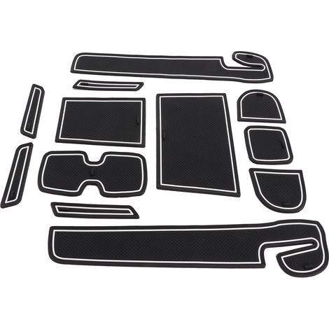 Lot de 12 Tapis de Protection Console Centrale Noir Blanc Flexible Compatible Suzuki Swift 2018-2020 (1/5)