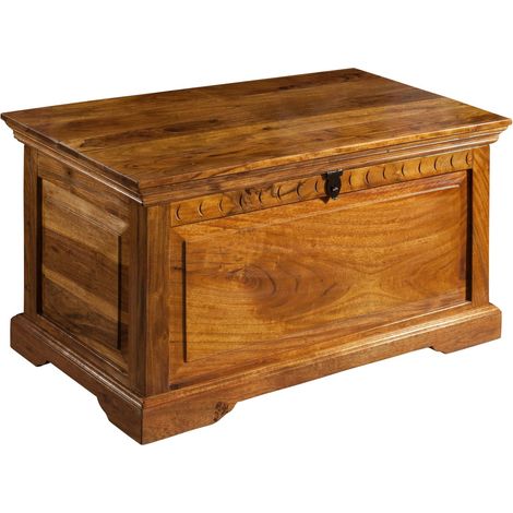 Coffre 90x50 Acacia laqué Miel OXFORD 0323