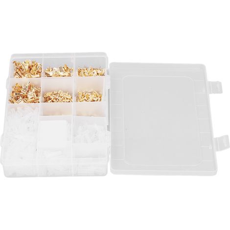 Kit de 900 cosses mâles et femelles à sertir isolées de 2,8 mm, 4,8 mm et 6,3 mm avec manchons isolants (1/5)
