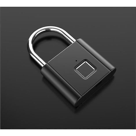 Schwarzes, tragbares Smart-Fingerabdruckschloss ohne USB-Schlüssel (1/4)