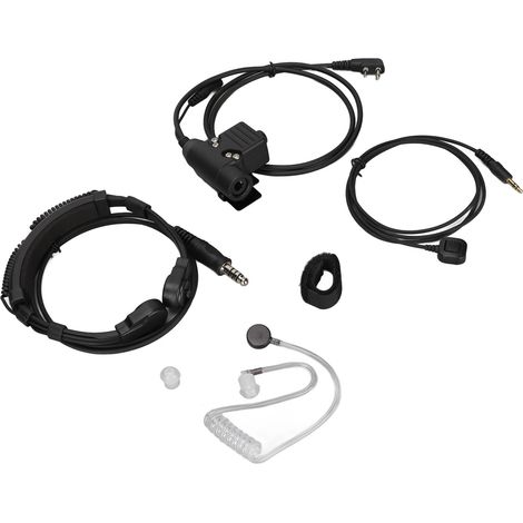 U94 PTT mit Fingermikrofon, einziehbarem 7,1-mm-Ohrhörer mit Kehlkopfsteuerung für Icom V8, V80 und V82 (1/5)