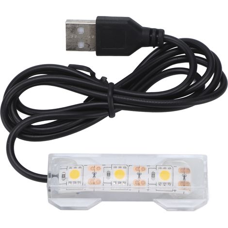 Lumière d'aquarium LED en plastique avec chargement USB pour plantes aquatiques, paysage jaune (1/5)