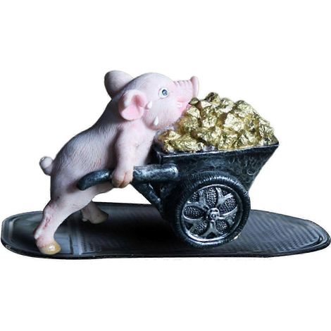 Statuette de cochon miniature pour jardin, figurine en résine, sculpture de cochon en résine, ornement pour chambre d'enfant, jardin ou cuisine extérieure.-Style C 10.5x4x9cm