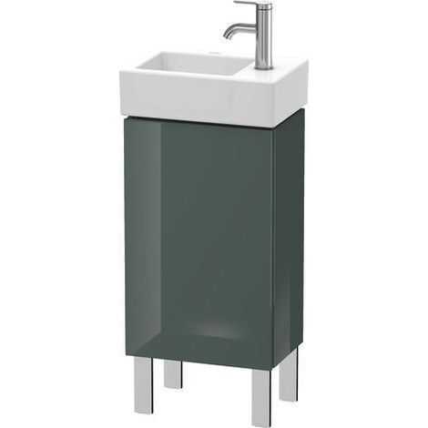 Meuble vasque L-CUBE 582x364x241mm, fixé à droite, blanc super mat