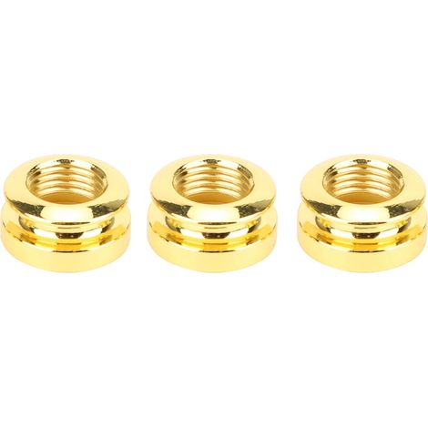 3 Pièces Prise Jack Guitare Électrique Or Laiton Bouton de Sangle Accessoire Instrument (1/5)