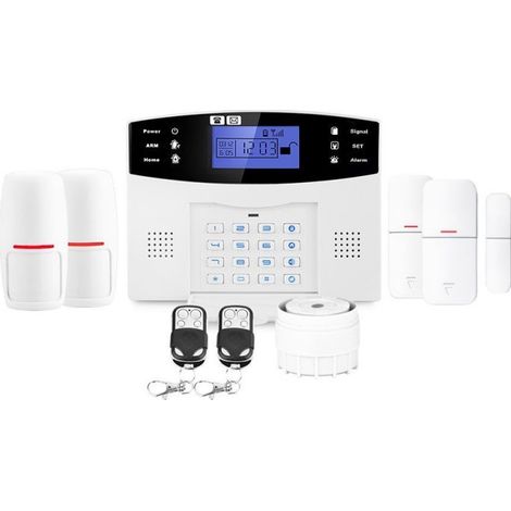 Alarme sans fil GSM 4G pour appartement – Système évolutif 99 zones – Sirène 110dB – Détecteurs infrarouges inclus – Lifebox