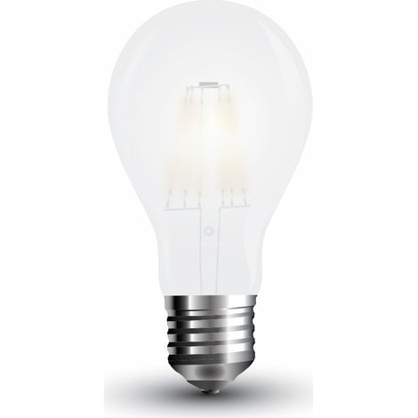 V-TAC ampoule LED filament 5W E27 A60 givrée 600lm (1/3)