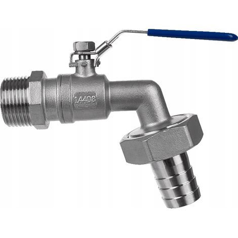 Robinet à boisseau sphérique 1/2" - Acier inoxydable - Haute résistance à la pression - Idéal pour les raccordements d'eau (1/2)