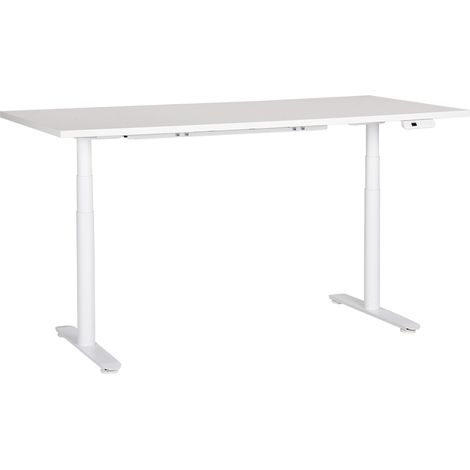 Scrivania regolabile elettricamente bianco 180 x 80 cm DESTINAS (1/5)