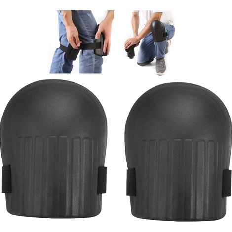 1 Paire Genouillère Jardinage, Genouillères en Mousse, pour Travaux de Jardinage, Nettoyage des Sols, Ouvrier Anti Collision (Noir) (1/5)