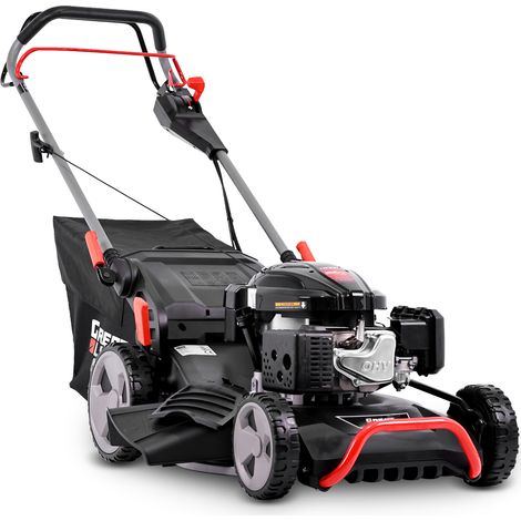 Tondeuse thermique tractée 196CC, mulching et éjection latérale