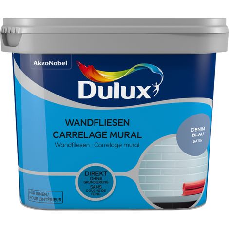 Dulux Fresh up Wandfliesenfarbe Satin, Frische Farbe für Ihr Bad, Denim Blue, 750 ml (1/5)