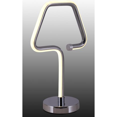 Lampe à poser LED Design Moderne en Métal Chrome 13W Blanc Chaud 30 cm pour Salon et Bureau - PANGIVO (1/5)