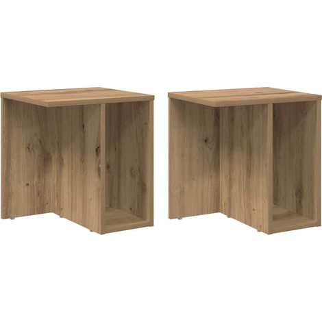 Maison Exclusive - Beistelltisch 2 pcs Artisan-Eiche 37 x 32 x 40