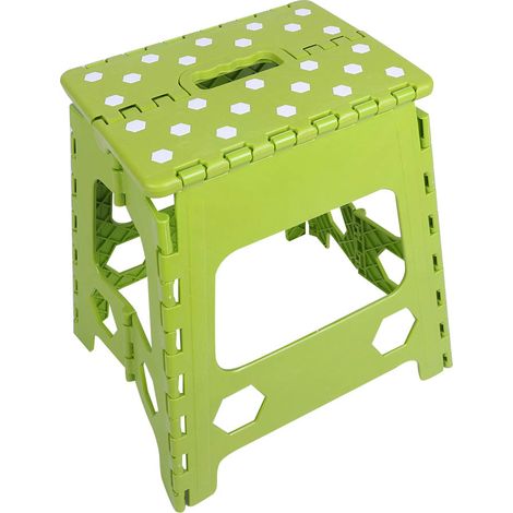 Tabouret Pliant En Plastique - Chaise Portable Légère - Pour Massage Et Usage Domestique - Vert - 28.5x21.5x39cm (1/5)