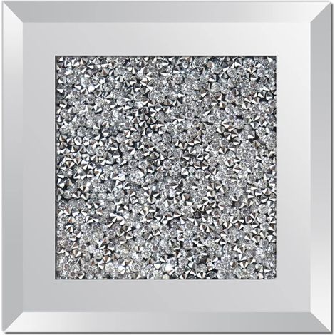 Dessous de verre miroir pour boissons, motif diamant concassé, rond/rectangulaire, décoratif pour la table, la maison ou le bar. (1/5)