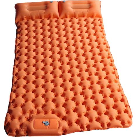 Matelas gonflable double pour camping extérieur Matelas de couchage extra large Lit pliant ultraléger Matelas de voyage pour voiture (1/5)