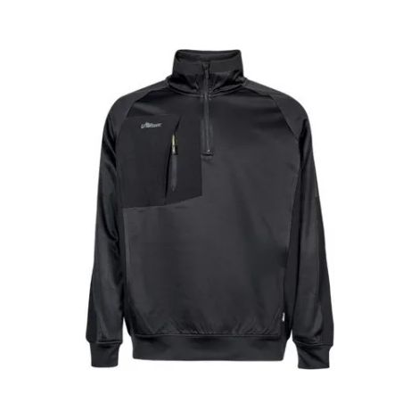 Felpa da lavoro U-Power Leeds mezza zip - L - Nero