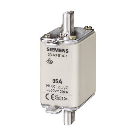 Siemens 3NA38227 Fusible NH Taille du fusible = 00 63 A 500 V/AC, 250 V/AC 3 pc(s) (1/2)