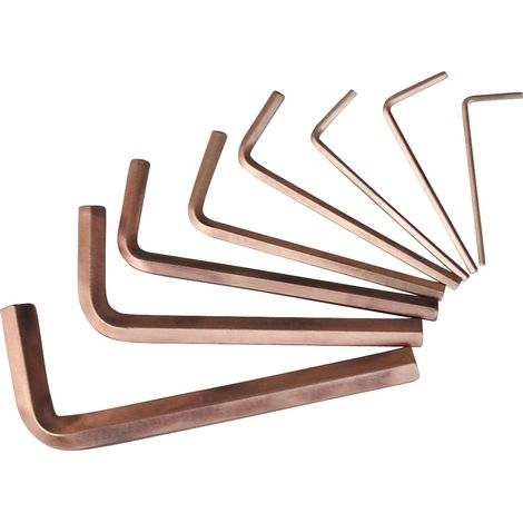 KS Tools BRONZEplus Innensechskant-Winkelstiftschlüssel-Satz lang 8-teilig (1/2)