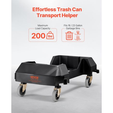 Chariot à Poubelle 60/87 L Socle à Roulettes à Poubelles Minces, Capacité de Charge 90,1 kg, en Plastique Robuste, avec Roues Pivot… (1/5)