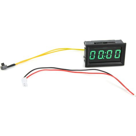 Car Clock Dashboard, Car Clock, LED Electronic Digital Light-Up Car Watch Clock Accessory for Car Decoration (Green) (1/5)
