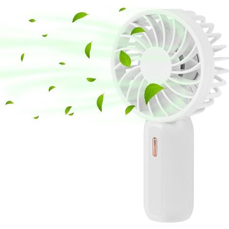 Ventilateur portable, rechargeable par USB, avec 3 vitesses, format ultra-mini (6,1 x 3,1 x 1,15 cm) pour enfants, usage extérieur, etc.-AquaForge (1/5)