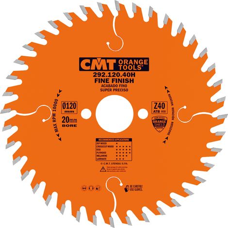 292.120.40H SIERRA CIRCULAR PARA CORTE DE PRECISIÓN 120X1.8X20 Z=40 ATB (1/5)