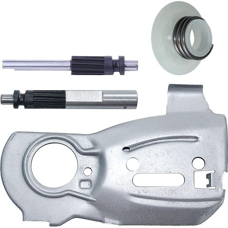 Plaque guide-chaîne pour Husqvarna 340 345 350, piston de pompe à huile, bouchon, pignon à vis sans fin, plaque guide-chaîne, piston de pompe à huile, pompe à huile, pignon à vis sans fin. (1/5)
