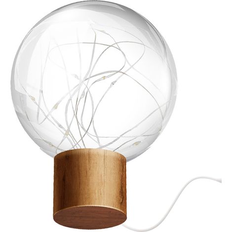 Veilleuse LED originale avec socle en bois lumière romantique déco maison (1/3)