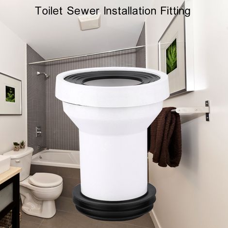 Pièce de raccordement pour tuyau d'évacuation des toilettes en plastique avec joint d'étanchéité