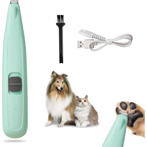 Cortapelos para perros recargable por USB - recortadora eléctrica silenciosa para perros y gatos - verde (1/5)