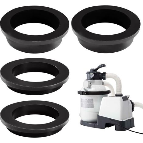 4 Pièces Joints Toriques, Forme L Silicone Noir, Remplacement 11228 11412, Pour Pompe Filtre Piscine Intex (1/5)