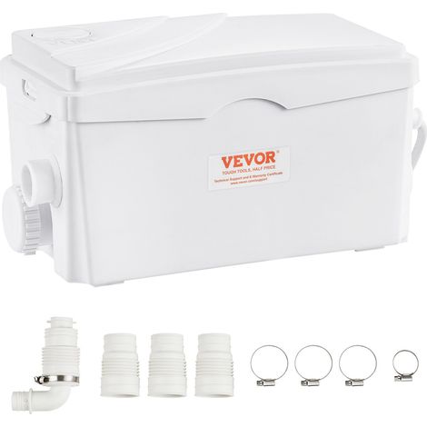 Pompe de relevage eaux grises, 350 W, pompe de relevage sanitaire avec 3 entrées d'eau, débit 6000 L/h, levage 7 m station pour élimination eaux usées, cuisine, évier, douche, baignoire (1/5)