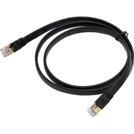 Câble Ethernet Cat8 1 m 40 Gbit/s 2000 MHz, câble Internet haut débit pour PC, PS5, PS4 et PS3 (1/5)